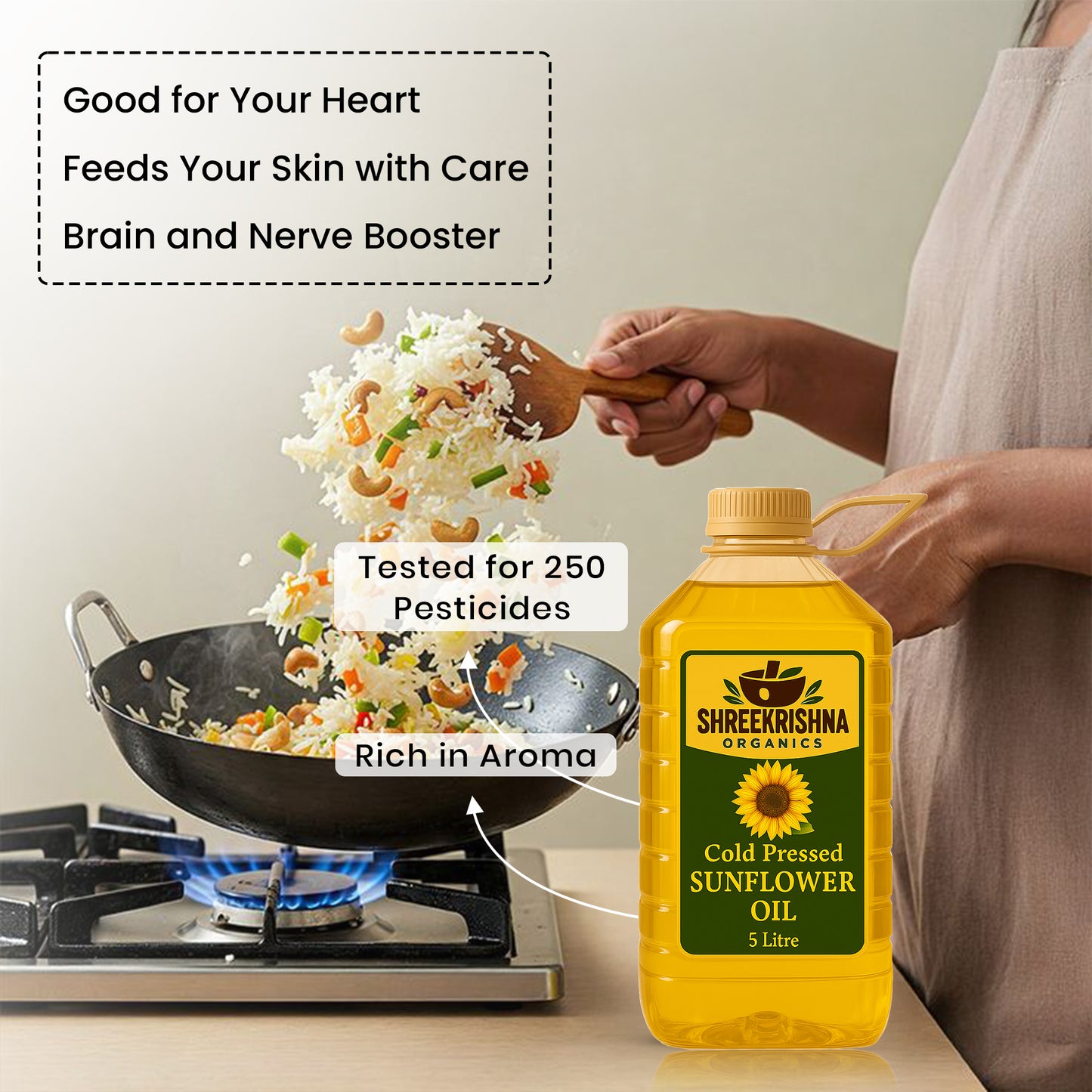 Cold Pressed Sunflower Oil (5 ltr.)