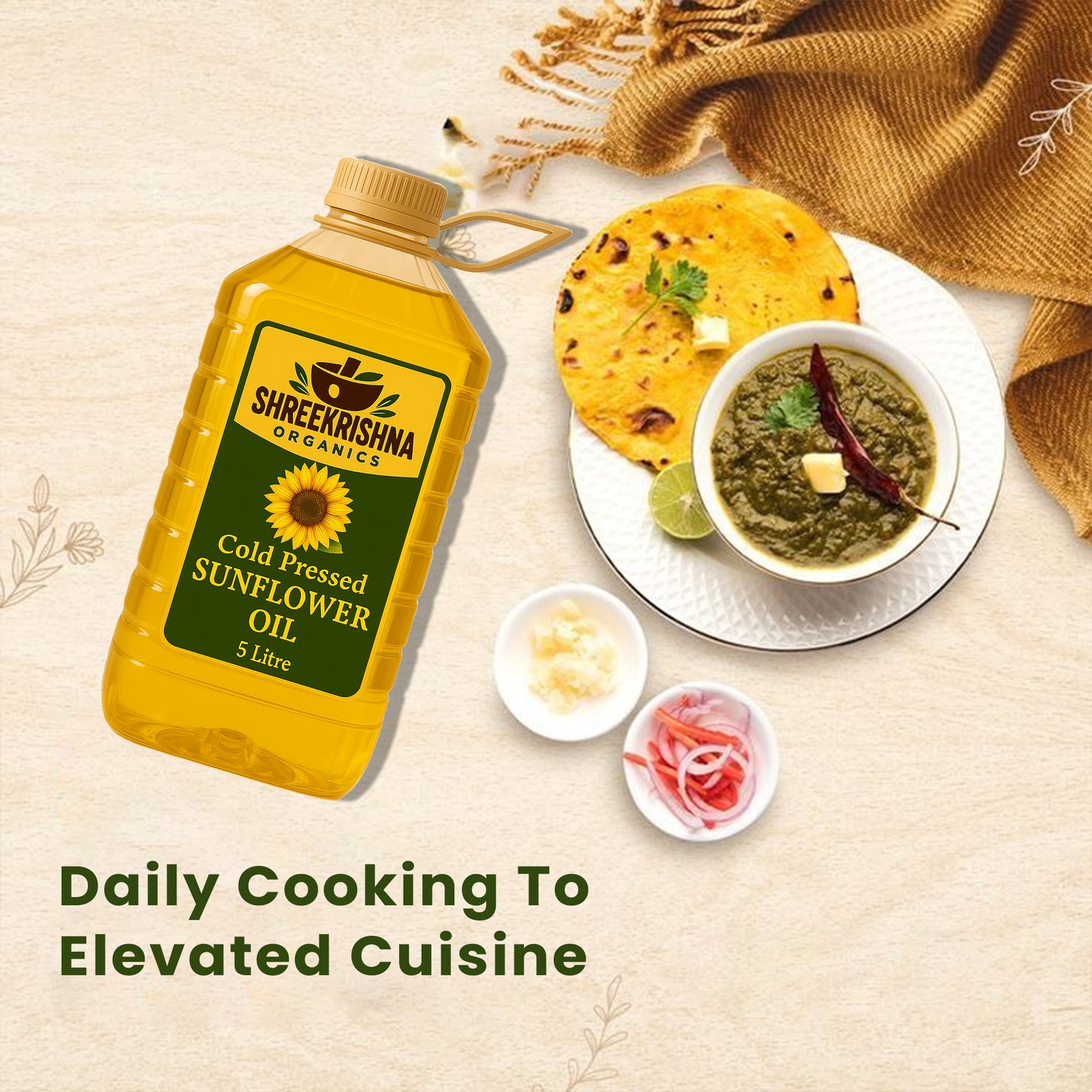 Cold Pressed Sunflower Oil (5 ltr.)