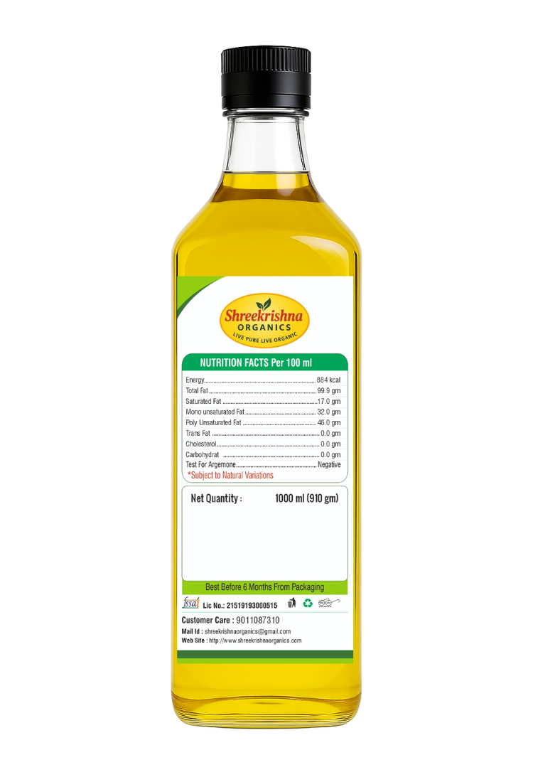 Cold Pressed Safflower Oil (1 ltr.)
