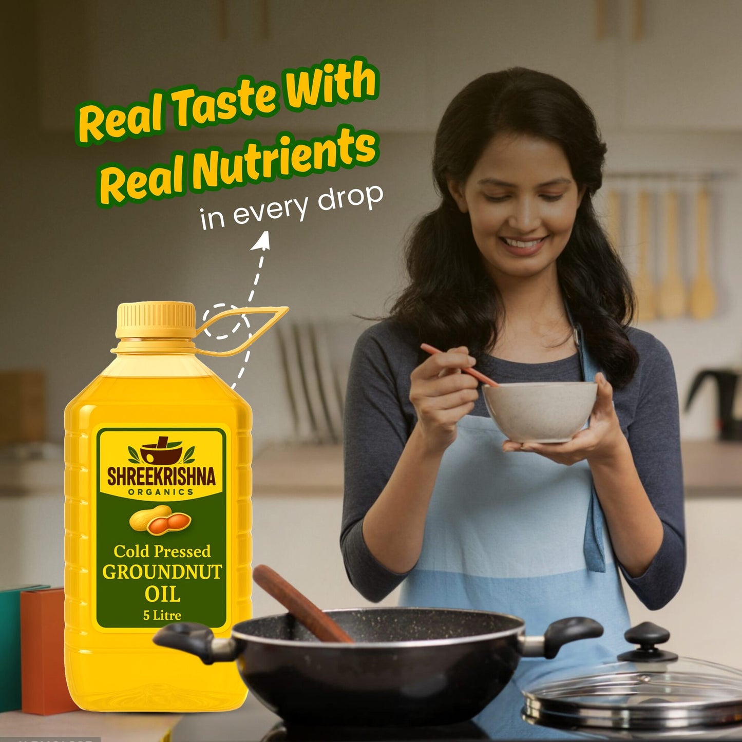 Cold Pressed Groundnut Oil (5 ltr.)