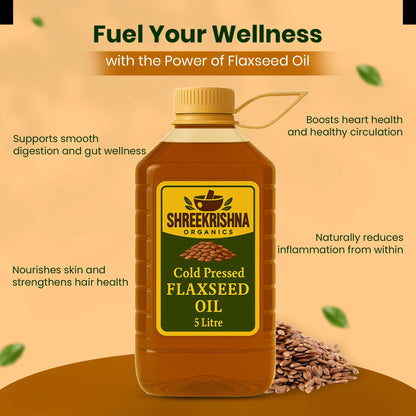 Cold Pressed Flaxseed Oil (5 ltr.)