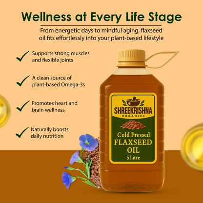 Cold Pressed Flaxseed Oil (5 ltr.)