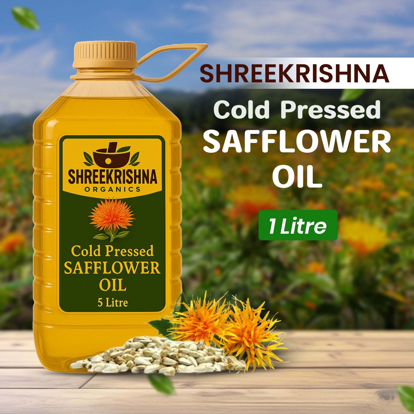 Cold Pressed Safflower Oil (5 ltr.)